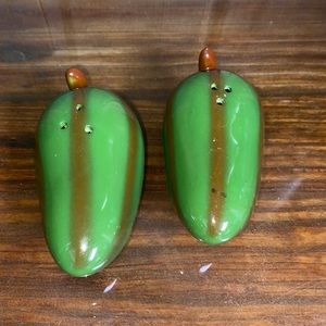 Jalapeño pepper salt and pepper shakers